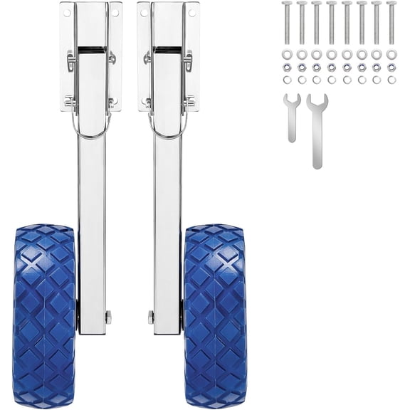 Boat Launching Wheels, 10" Inflatable Boat Wheel with 300 LBS Loading Capacity, Transom Launching Dolly Wheels for Inflatable and Jon Boats