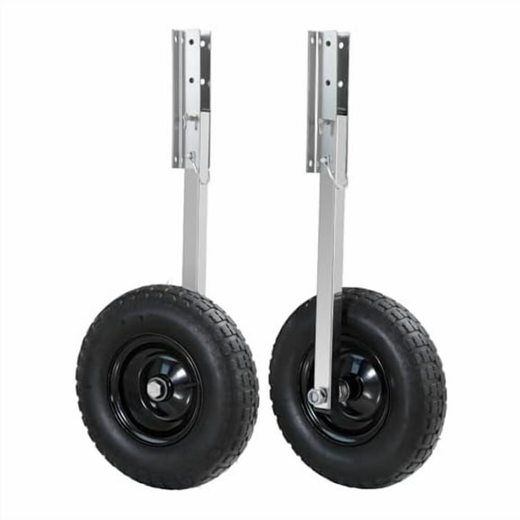 Boat Launching Wheels, 12" Boat Transom Launch Wheel with 600lbs Load Capacity for Inflatable & Aluminum Boats, Easy and Quick Installation with 2 Pack Quick Release Pins
