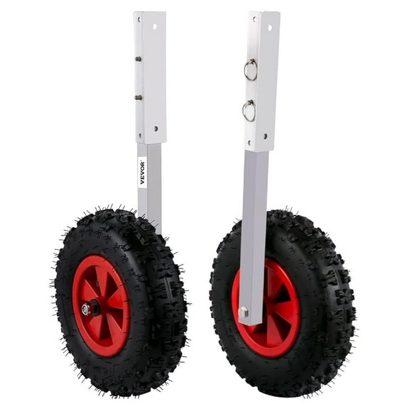 Boat Launching Wheels, 12" Boat Transom Launching Wheel, 600 LBS Loading Capacity Inflatable Boat Wheels, Aluminium Alloy Transom Launching Dolly Wheels with 4 PCS of Quick Release Pins