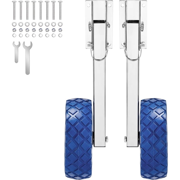 Boat Launching Wheels Boat Transom Launching Wheel Jon Boat Wheels for Inflatable & Aluminum Boats with 2 Pcs Quick Release Pins