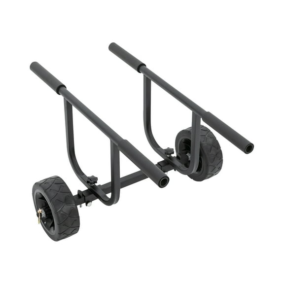 Boat Launching Wheels Set, 8-Inch Textured Wheels, Stainless Steel, Adjustable Width (Max 16.54 inches), High-Density Sponge Handle, Easy to Transport Kayak