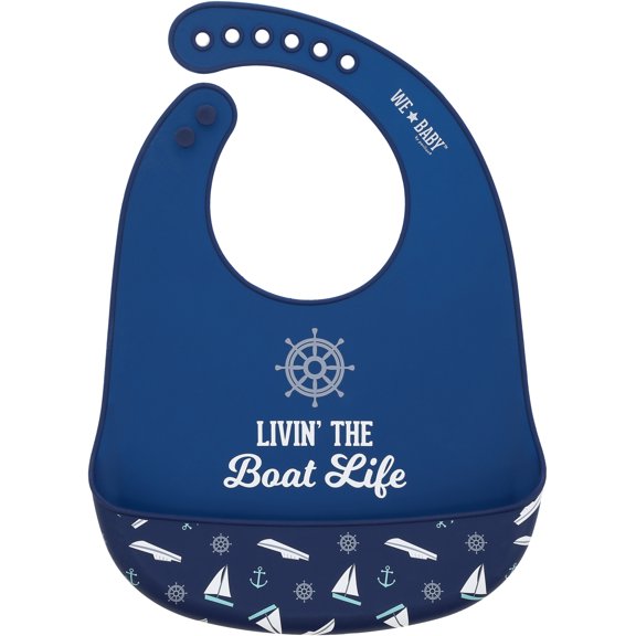 Pavilion Gift Company - Boat Life - 12" Silicone Catch All Bib