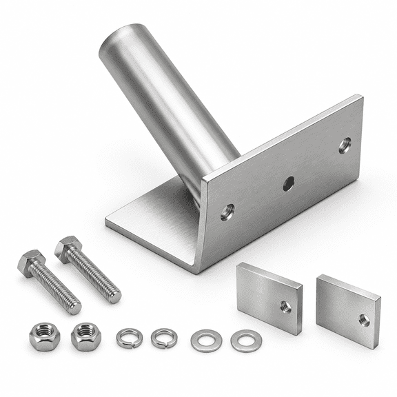 Boat Lift Guide Bracket with Drain Hole, Marine-Grade 6061 Aluminum, Fits 1-1/2" Schedule 40 Pipe