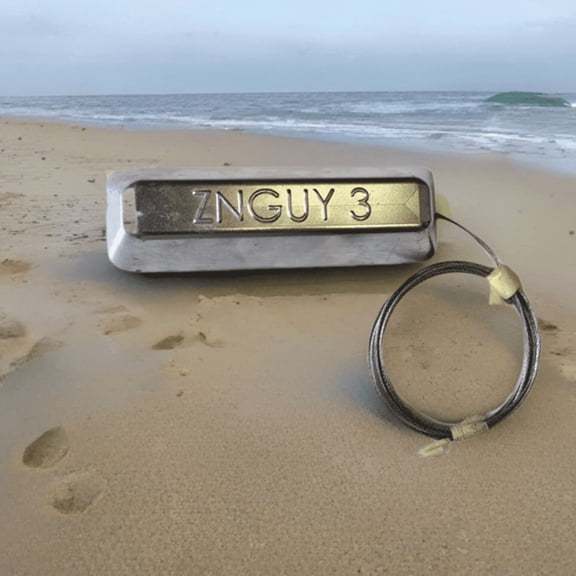 Boat Lift Zinc Anode with 10ft Stainless Steel Cable – ZNGUY3