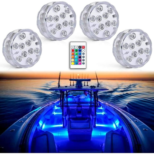 Boat Lights Wireless Battery Operated, Waterproof Marine Led Light for
