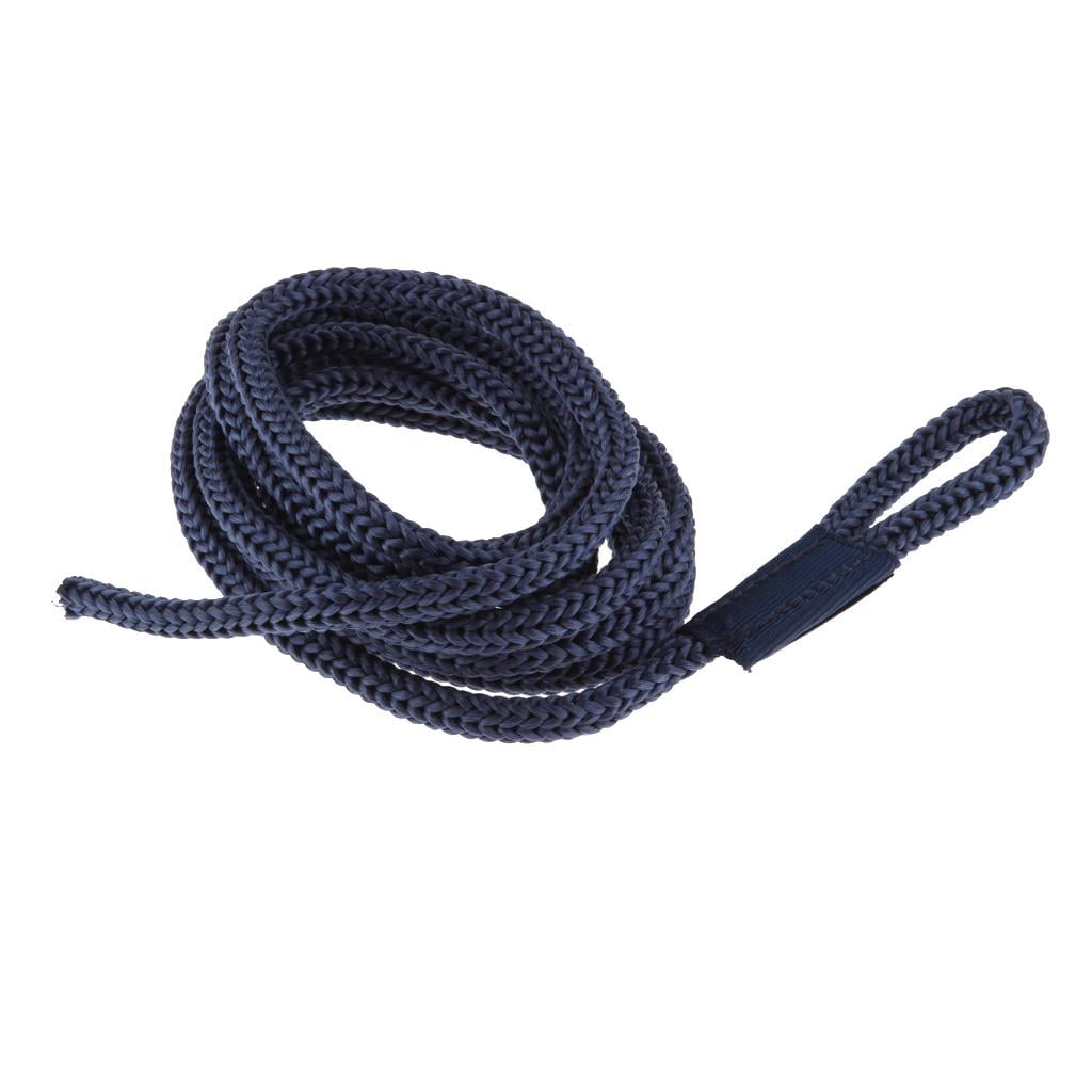 Boat Lines 1/4 INCH X 5 FT Bumper Whips Rope Docking, Double Braid Construction, Blue