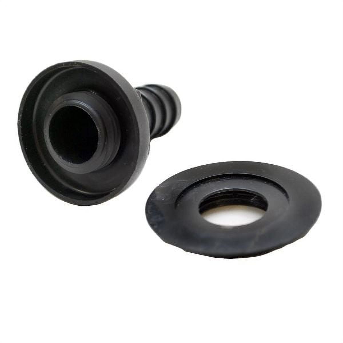 Boat Livewell Drain Fitting 5/8 Inch Black Plastic