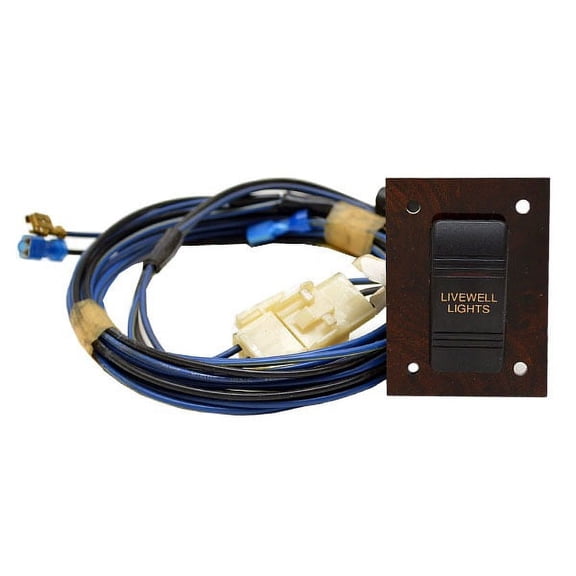 Boat Livewell Switch Panel | 2 3/4 x 2 Inch Plastic Woodgrain