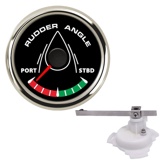 Boat Marine 85mm Rudder Angle Indicator 0-190 ohm With Rudder Angle Sensor With 8 color backlight 12V/24V ,Easy to Install