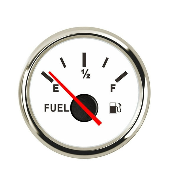Boat Marine Fuel Level Gauge 52mm Pointer Fuel Level Gauge LED Light Display Fuel Gauge For Universal Boat Car Truck RV Camper ,Compact & Sturdy