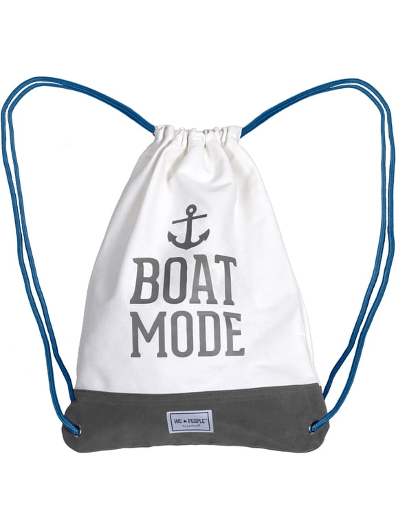Boat Mode - 13" x 17" Canvas Drawstring Bag