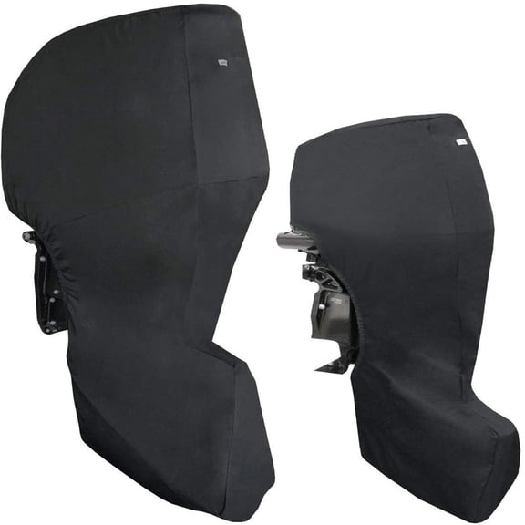 Boat Motor Covers Full Outboard Motor Cover with 600D Heavy Duty Oxford Fabric Extra PVC Coating,Waterproof Outboard Engine Covers for Motor
