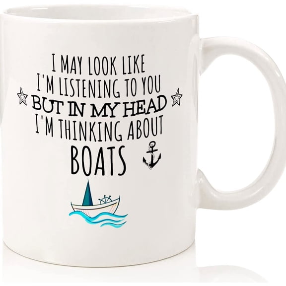 Boat Mug, Boat Gift, Funny Boating Mug For Him, Men, Husband, Nautical Gifts For Boaters, Sailors, Boat Lover, Boat Owner Gifts, Ceramic Novelty Coffee Mugs 11oz, 15oz Mug, Tea Cup, Gift