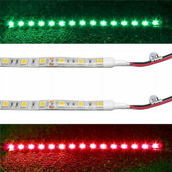 Boat Nav Lights Red/Green Waterproof Stick-On LED Strip Tape Navigation Lighting