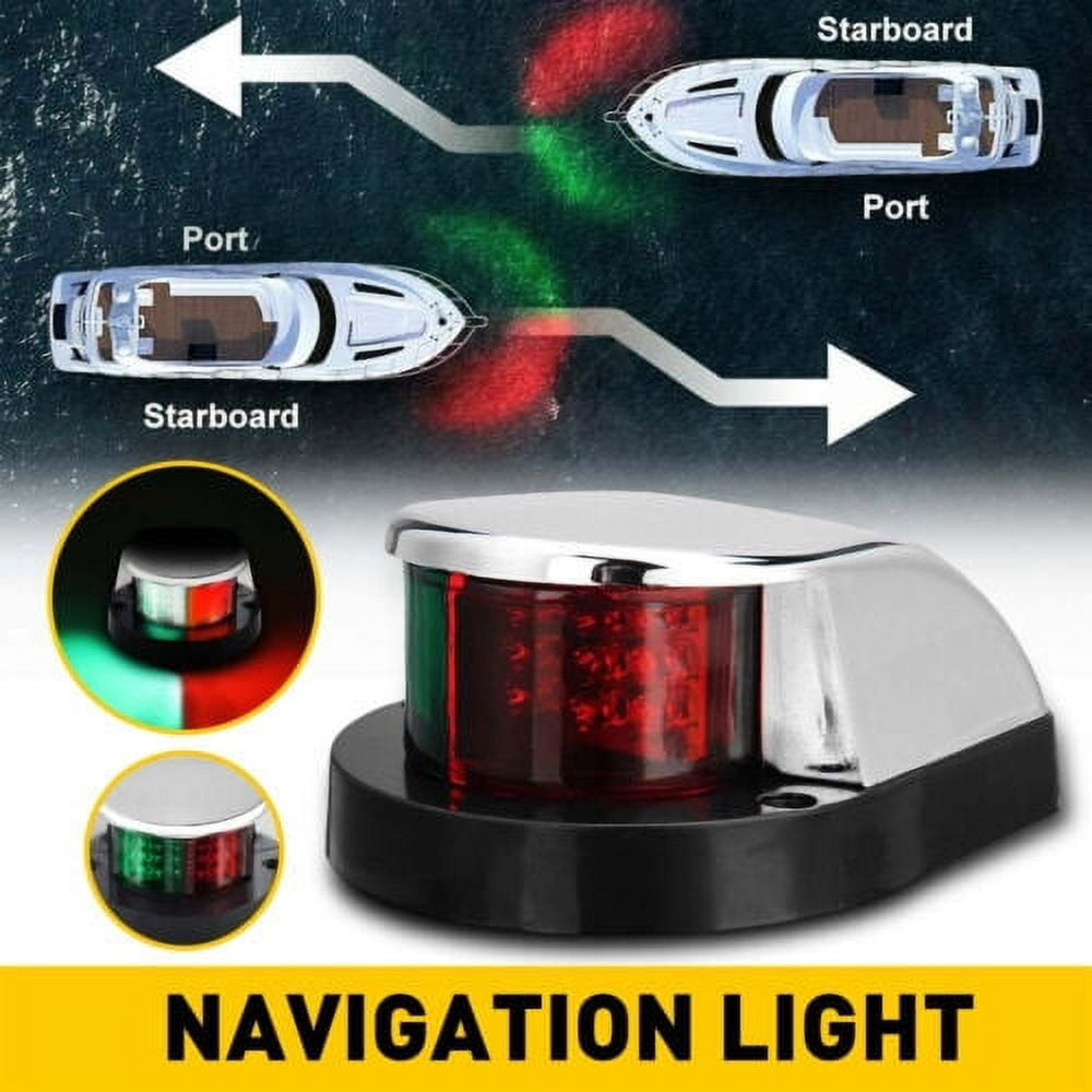 Boat Navigation Lights Red and Green LED Marine Navigation Light 12V Waterproof
