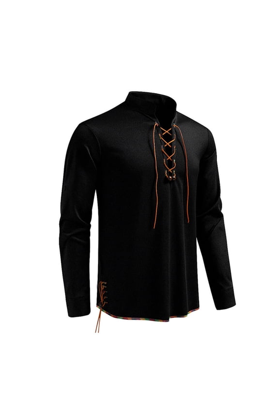 Boat Neck T Shirt for Mens Fall Summer Long Sleeve Casual Ruched Paperbag Basic Tops T shirt Man 2026 Clothing Y2K