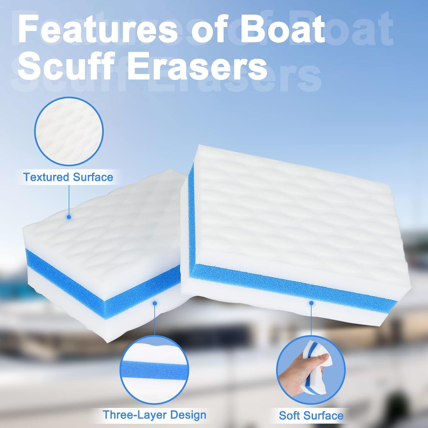 Boat Non Skid Cleaning Eraser 10 pack