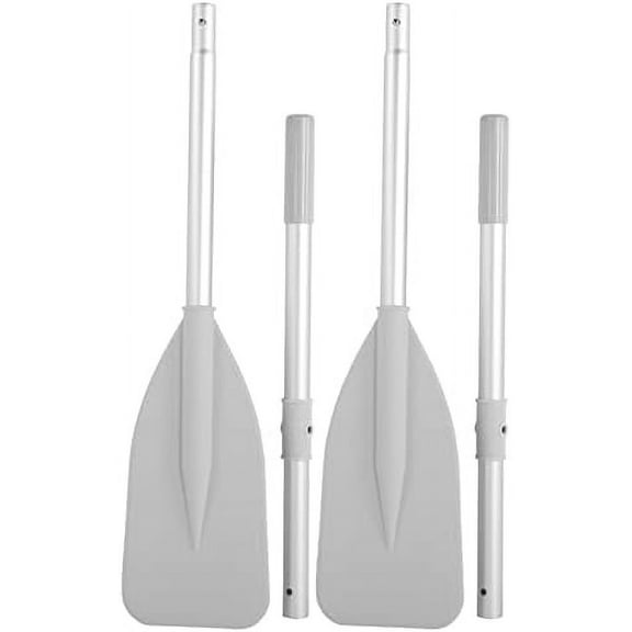 Boat Oars, 2Pcs Oars for Row Boat of Oars 51.97" Long with Oar Locks, Split Shaft Aluminum Oars Canoe Kayak for Inflatable Boat Rubber Dinghy Water Marine Sports