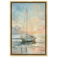 thumbnail image 1 of Boat On The Shore Sailing Wall Art Canvas Wall Art by Art Remedy, Gold Floater Frame, 25.5" x 37.5", 1 of 7