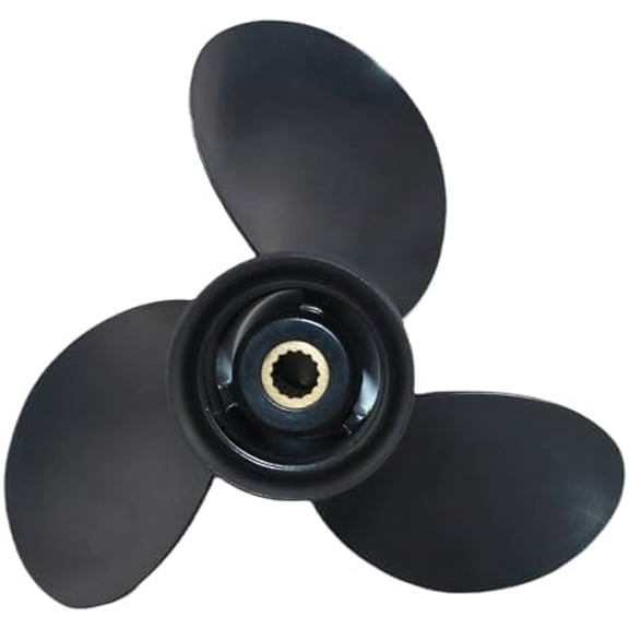 Boat Outboard Propeller 9.25x10(9 1/4x10) for Tohatsu Nissan Mercury 9.9-20 HP Engines, 9.25 x 10 Pitch Replace 9.3x10 Aluminum Boat Motor Prop, 14 Tooth Spline, OEM No. 3BAB64521-1 48-897752A11, RH