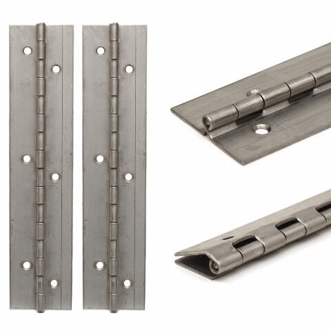 Boat Piano Hinge | Seat Hatch Stainless Steel 8 x 1 3/4 Inch (Pair)