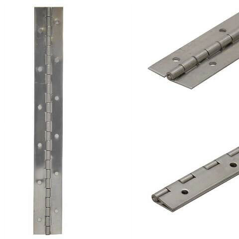 Boat Piano Hinge Stainless Steel 12 x 1 1/2 Inch Silver