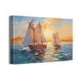 thumbnail image 1 of Boat Pictures Wall Decor Beach Art Print Canvas Wall Art Ocean Art for Bedroom Room Living Room Rustic Wall Decorations Retro Pictures 16"x12" Motivational Paintings Mid Century Artwork, 1 of 1