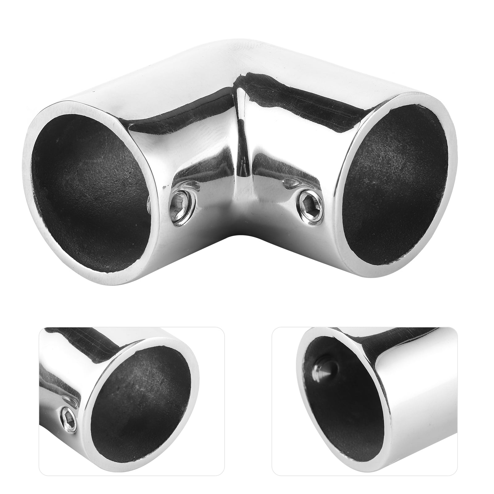 Boat Pipe Connector, 2 Way 90 Degree Elbow Tube Pipe Connector 316 Stainless Steel For Hand Rail
