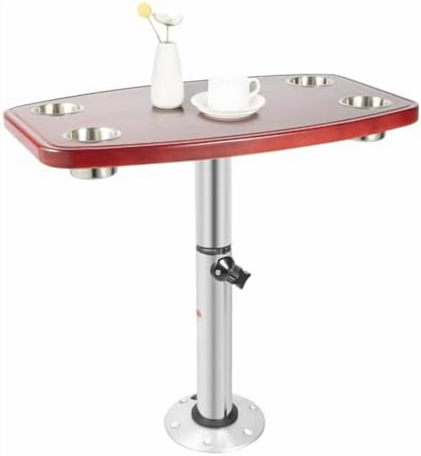 Boat Pontoon Table, Caravan Rv Marine Table with 4 Cup Holder,Height ...