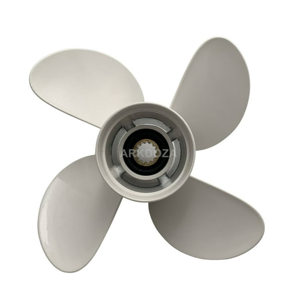 Boat Propeller 10 3/8X13 for Yamaha Outboard 4 Blades Aluminum 13 Tooth 10.375X13