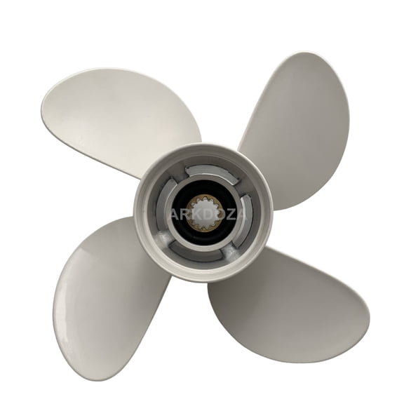 Boat Propeller 10 5/8X12 for Yamaha Outboard 4 Blades Aluminum 13 Tooth 10.6X12
