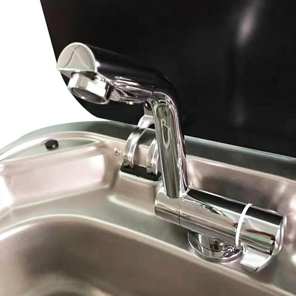 Boat RV Caravan Camper 360 Turning Cold Hot Folding Kitchen Faucet Tap Polished Silver for Caravans, Homes