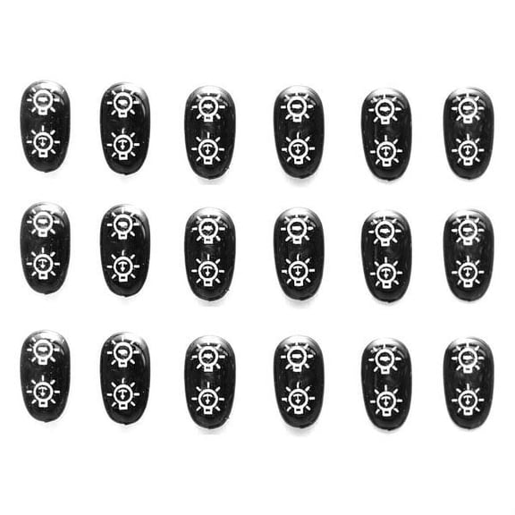 Boat Raised Switch Stickers | Nav Light / Anchor Black (Set of 18)