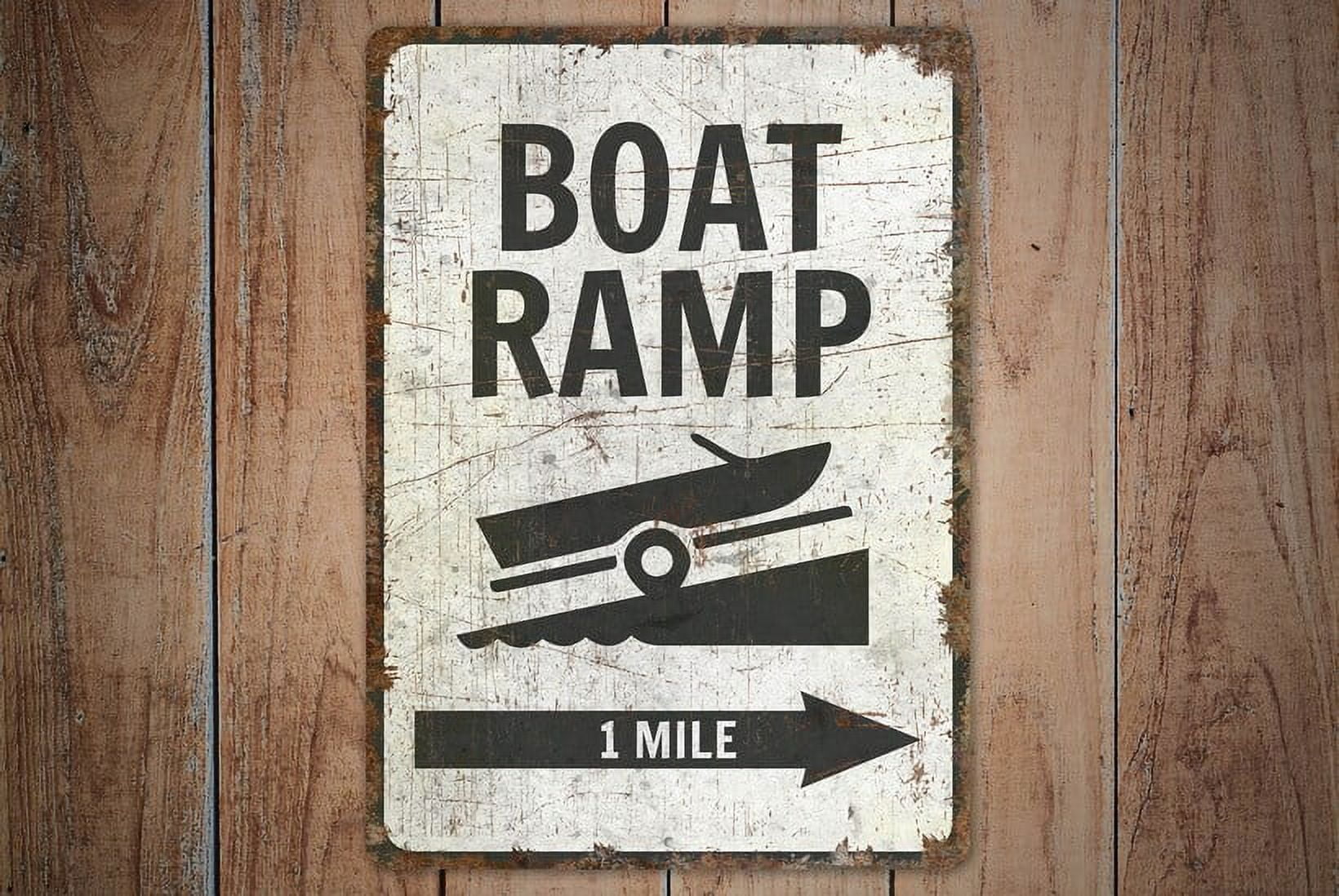 Boat Ramp Boat Ramp Sign Boat Ramp Decor Boat Ramp Direction Sign ...