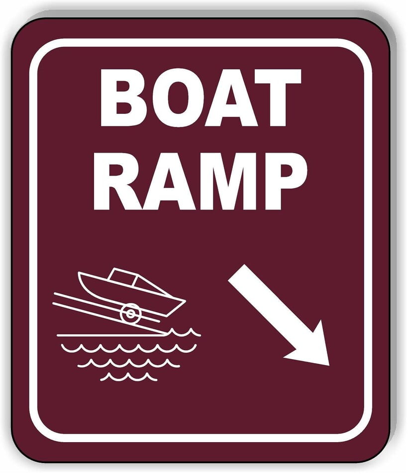 Boat Ramp Directional 45 Degrees Down Right Arrow Camping Composite ...