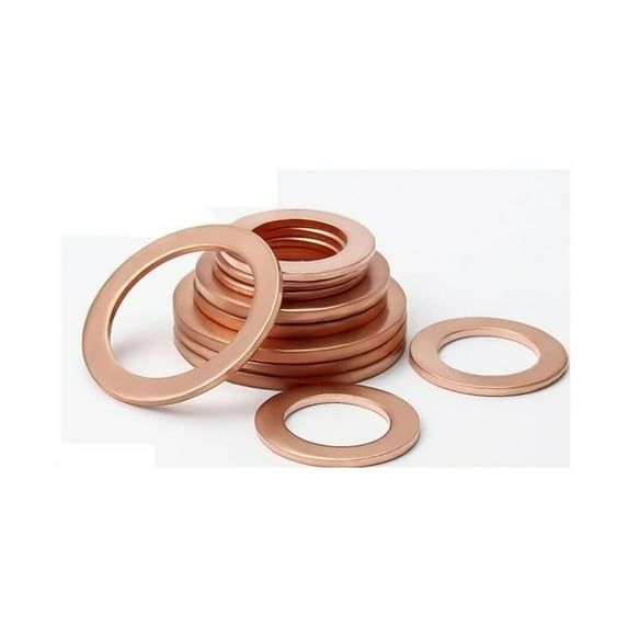 Boat Red Brass Copper Crush Sealing Gasket Flat Seal Ring Rings M3 M4 M5 M6 M8 M10 M12 M14 M16 M18 M20 M22 M24 M27 M30 Fastener Washers