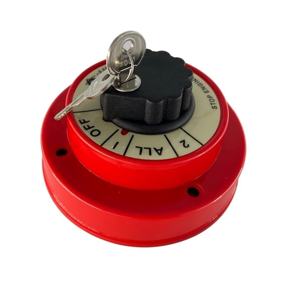 Boat Red Power Disconnect Switch 4 Positions Rotary Battery Isolator with Lock
