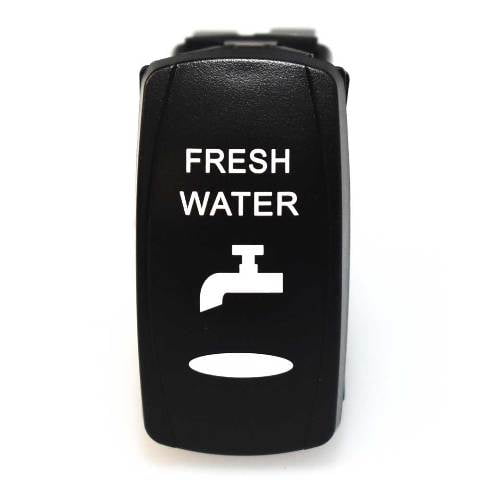 Boat Rocker Switch | Fresh Water On/Off 6 Spade 12VDC / 20A