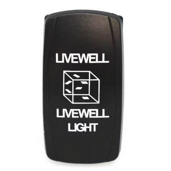 Boat Livewell Light Rocker Switch | On/Off/On 12V 20A 7 Spade