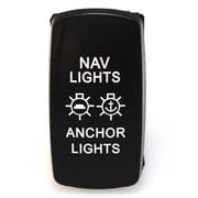 Boat Nav/Anc Lights Rocker Switch | On/Off/On 12VDC 20A 7 Spade