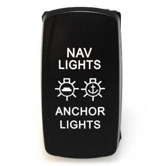 Boat Nav/Anc Lights Rocker Switch | On/Off/On 12VDC 20A 7 Spade