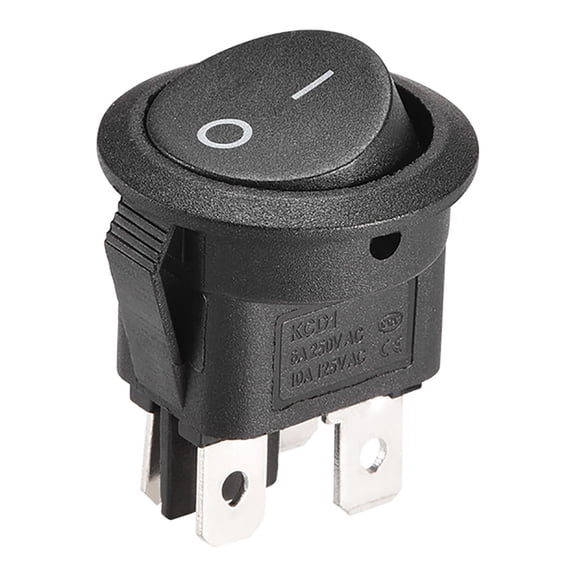 Boat Rocker Switch Round Toggle Switch for Boat Car Marine 4pins ON/OFF AC250V/6A 125V/10A, 1pcs