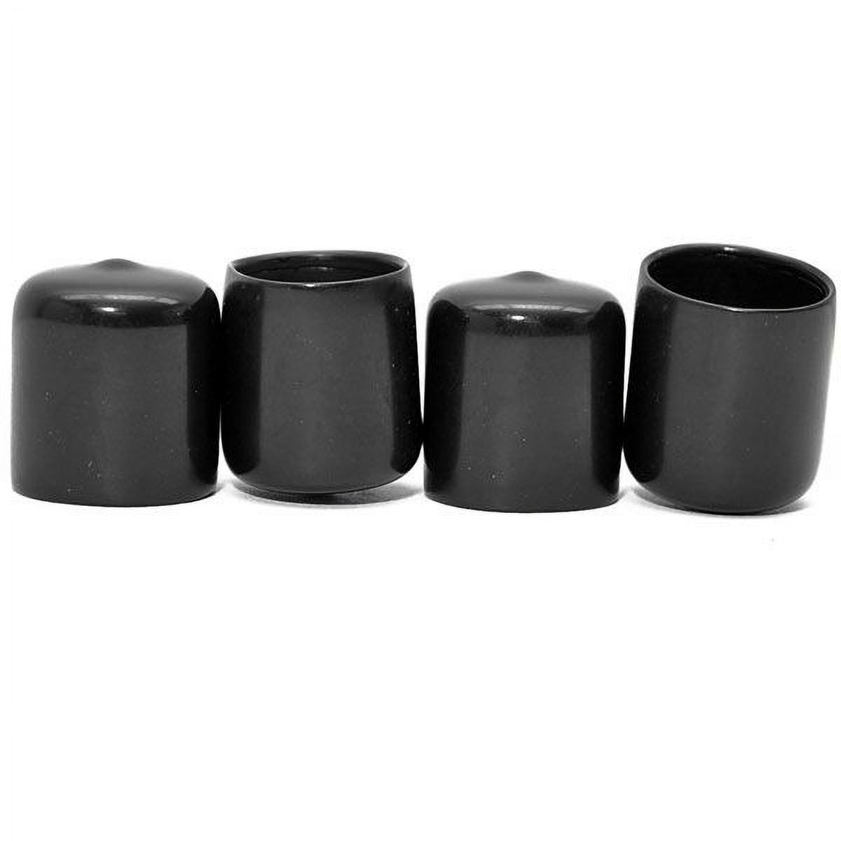 Boat Rod Holder End Caps 1 Inch Black Vinyl (Set Of 4)