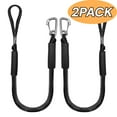 thumbnail image 1 of Boat Rope, 4 Feet Bungee Dock Line Mooring Rope Boat Accessories for Docking 2 Pack Black, 1 of 6