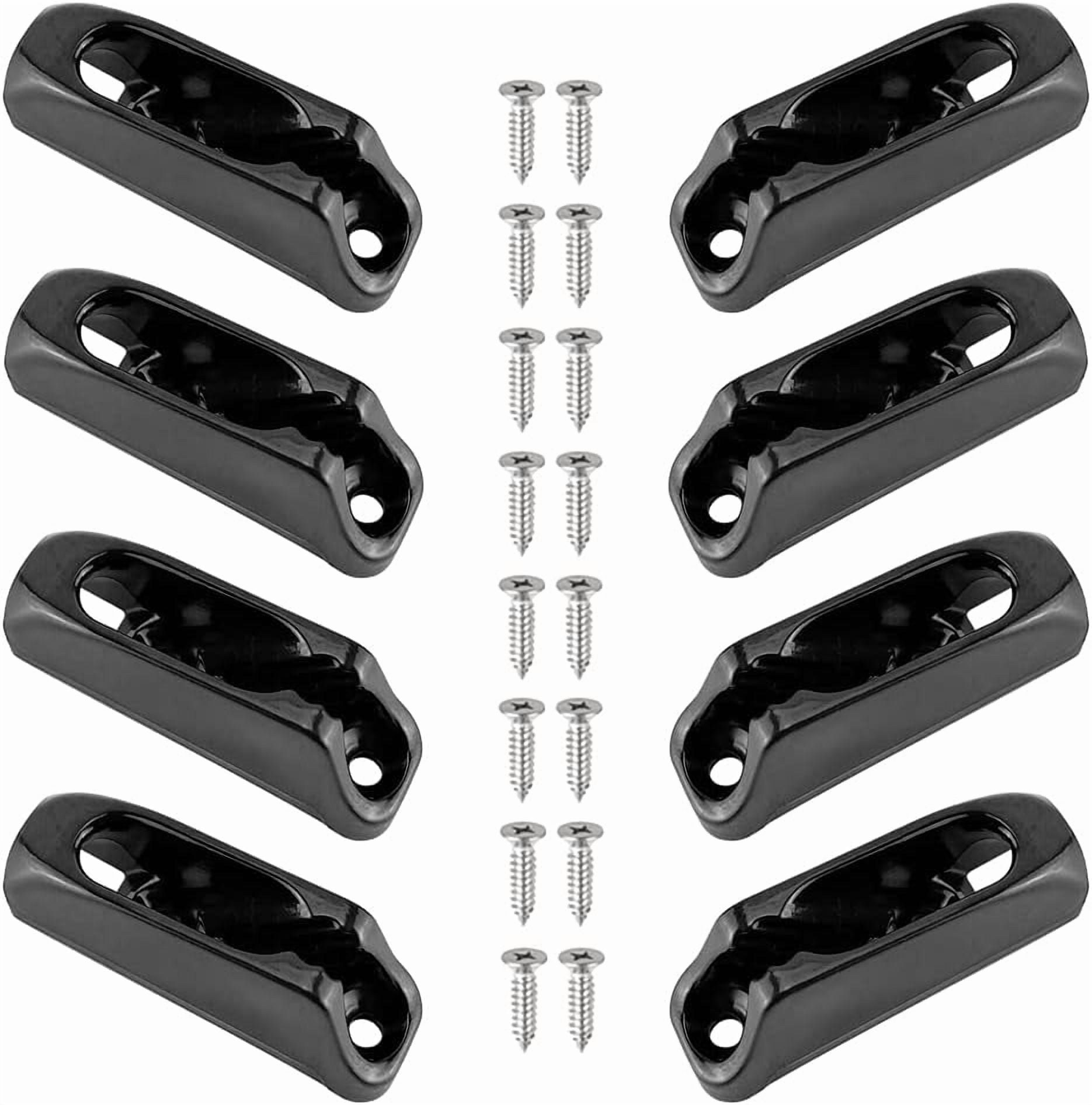 Boat Rope Cleat 8Pcs Black Nylon Self-Locking Cord Cleats, Marine Jam ...