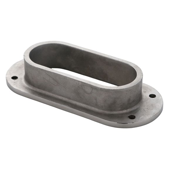 Boat Rope Guide Fitting 316 Stainless Steel Oval Fairlead, Flush Deck Pass Through Hardware with Polished Channel and Countersunk Mounting Holes
