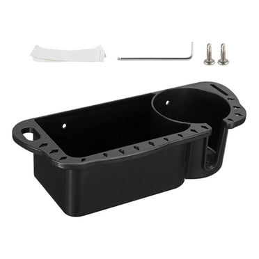 Boat Caddy Organizer With Cup Holder & Tool Storage - ABS Plastic, 28.9x11.4x8cm, Easy Hook & Loop Mount