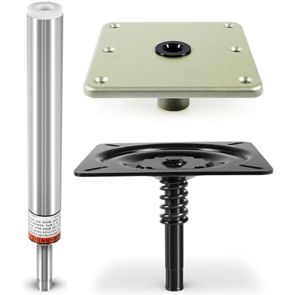 Boat Seat Mount Kit Include Lock'N-Pin 3/4" Seat Mount (1002), SP-2114 11" Fixed Pin Post & 7"x7" Base Plate | Marine-Grade Pedestal System for Fishing Boat Seats (3PCS)$$Watercraft
