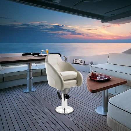 Boat Seat Pedestal,Aluminum Swivel Boat Seat Pedestal,Seat Mount Plate with Slide, 360 Degrees Rotation,Adjustable Height 13 to 19 Inches,Boat Chair Base Mounting Brackets Boat Seat Accessories