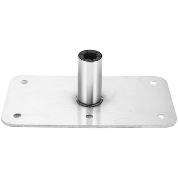 Boat Seat Pedestal, Lock n Pin 3 / 4in Boat Seat Post Base, 4 x 8 in Stainless Steel Boat Seat Base Mounting Plate with 6 Screw Holes for Pontoon Canoes Bass Boats, SP$$Watercraft